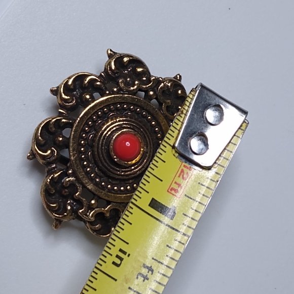 Vintage Decorative Small Metal Scarf Slide - Picture 11 of 12